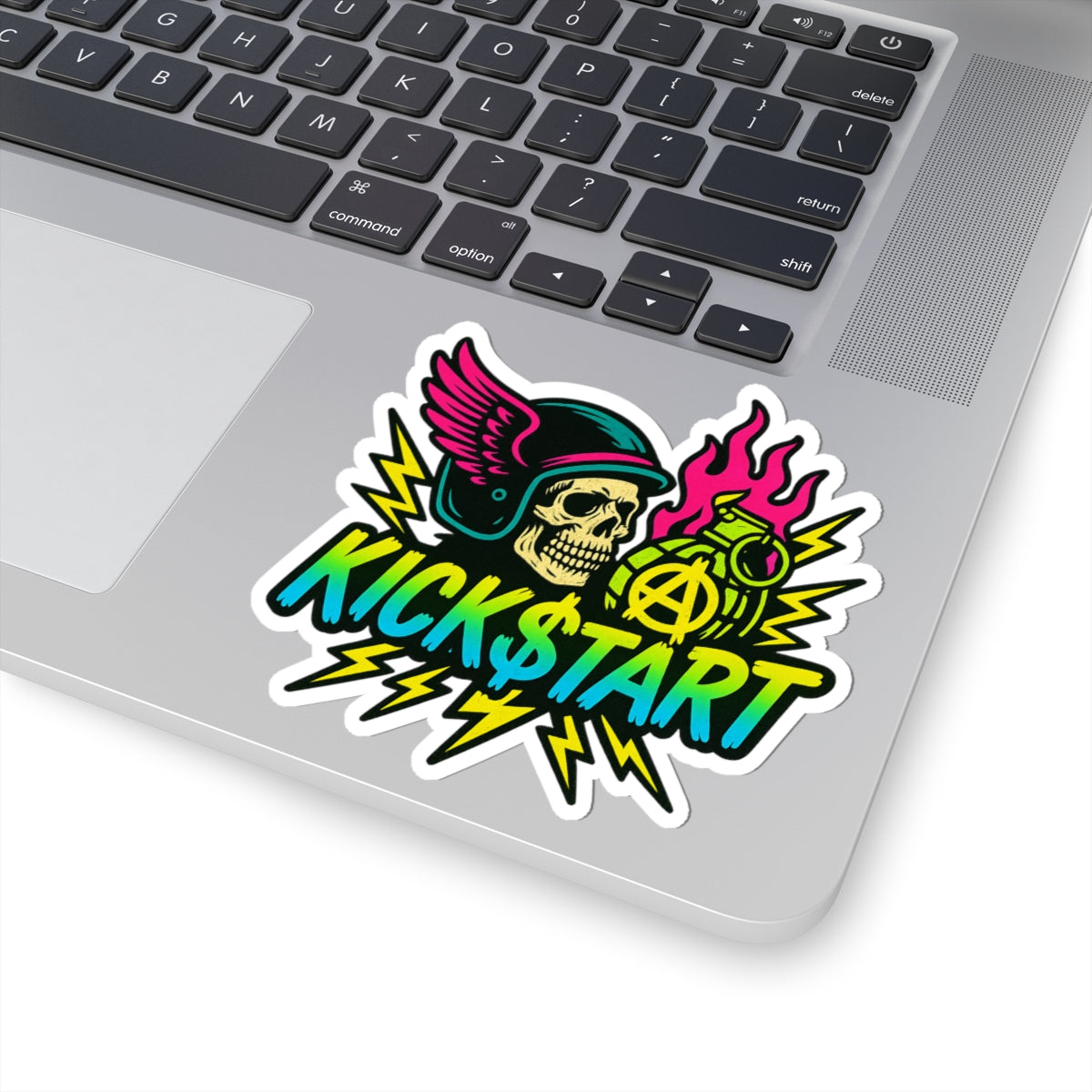 Death Head Anarchy Sticker – Kick$tart Original Skull Decal
