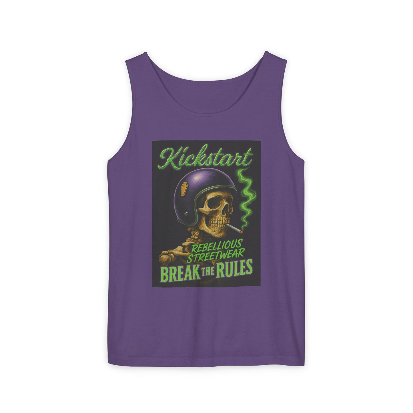 Rebellious Skulls Tank Top, Unisex Streetwear, Break the Rules